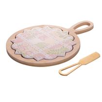 Conjunto 3 Peças P Queijo C Tábua e Faca Flora LYOR