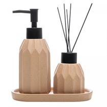 Conjunto 3 Peças para Banheiro Aromatta 290ml Terracota Wolff