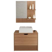 Conjunto 3 Peças Para Banheiro BN3630X13X14 Amendoa Tecno Mobili Conjunto 3 Peças Para Banheiro BN3630X13X14 Amendoa Tecno Mobili