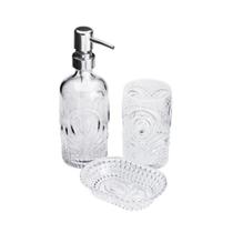 Conjunto 3 Peças para Banheiro em Vidro Pierre