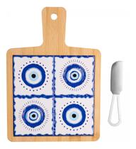 Conjunto 3 Peças Para Queijo Bandeja E Faca Tábua Greek Lyor Conjunto 3 Peças Para Queijo Bandeja E Faca Tábua Greek Lyor