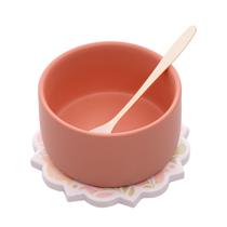 Conjunto 3 Peças Petisqueira Redonda Com Colher e Suporte