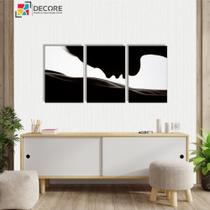 Conjunto 3 Peças Quadros Decorativos Preto E Branco - Foto