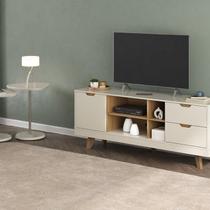 Conjunto 3 Peças Sala de Estar Mesa de Apoio Bel e Mesa de Apoio Bel Alta e Rack Michigan