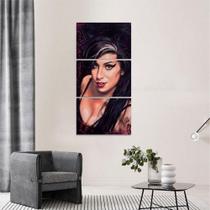Conjunto 3 Peças Vertical Amy Winehouse Música decorativo
