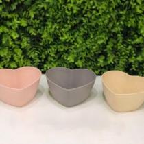 Conjunto 3 Potes Bambu em Forma Coração