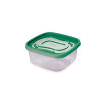 Conjunto 3 Potes Clic Quadrado Plastico 580 ml