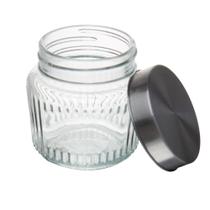 Conjunto 3 Potes com Tampa de Metal Wolff Lumen Vidro