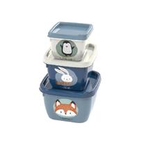 Conjunto 3 Potes Conect Bichinhos Plasútil Infantil Quadrado