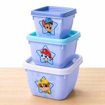 Conjunto 3 Potes Conect Decoração Patrulha Canina