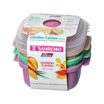 Conjunto 3 Potes De Plástico 480ml Sanremo Conjunto 3 Potes De Plástico 480ml Sanremo