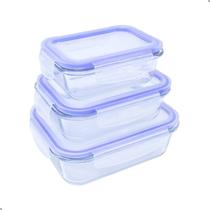 Conjunto 3 Potes De Vidro Vedação Herméticos Refratário - Hauskraft Marmita Freezer Congelar Congelador Geladeira Conjunto 3 Potes De Vidro Vedação Herméticos Refratário - Hauskraft Marmita Freezer Congelar Congelador Geladeira