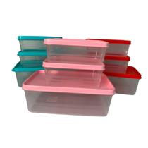 Conjunto 3 Potes Frash Retangular Com Tampa