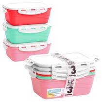 Conjunto 3 Potes Herméticos Colors 500 Ml - Lp House