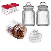 Conjunto 3 Potes Herméticos De Vidro Multiuso 300ml
