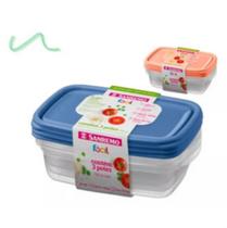 Conjunto 3 Potes Herméticos Mantimento Freezer Sanremo 785ml