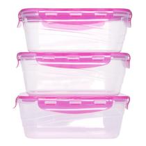 Conjunto 3 Potes Herméticos Tampa Colors 1000 Ml - Lp House Conjunto 3 Potes Herméticos Tampa Colors 1000 Ml - Lp House