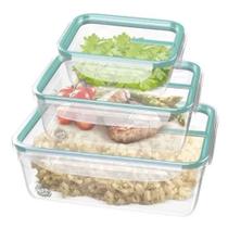 Conjunto 3 Potes Herméticos Vasilhas Plásticas Com Tampa Conjunto 3 Potes Herméticos Vasilhas Plásticas Com Tampa