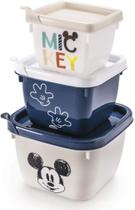 Conjunto 3 Potes Mickey Baby - Plasutil