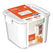 Conjunto 3 Potes Multiuso Slim Hermético Quadrado Vedado