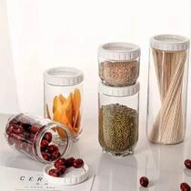 Conjunto 3 Potes Plástico Com Tampa - Sortida