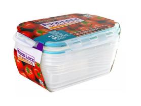 Conjunto 3 Potes Plástico Multiuso 1L Lp House