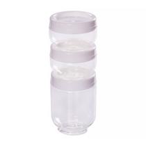 Conjunto 3 Potes Porta Tempero Condimento Gire e Trave Branco 9099 - Plasútil Conjunto 3 Potes Porta Tempero Condimento Gire e Trave Branco 9099 - Plasútil