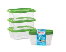 Conjunto 3 Potes Porto Alegre Retangular Médio 8,5x16x12,5 - 36492 - JAGUAR