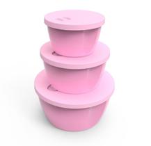 Conjunto 3 Potes Redondos Válvula Respiro Super Resistente Conjunto 3 Potes Redondos Válvula Respiro Super Resistente