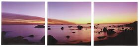 Conjunto 3 Quadros de Vidro Luxo Paisagem Sunset Jolitex