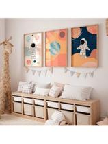 Conjunto 3 Quadros Espacial Astronalta Universo Planetas Sonhos Quarto Infantil Conjunto 3 Quadros Espacial Astronalta Universo Planetas Sonhos Quarto Infantil