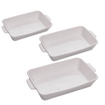 Conjunto 3 Refratários com Alça Basic Branco Porcelana - Lyor