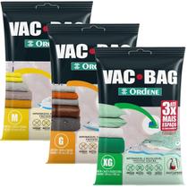 Conjunto 3 Saco A Vácuo Organizador Edredom Vac Bag M G Ex - Ordene