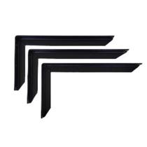 Conjunto 3 Suportes Mão Francesa Reforçada 30 Cm na Cor Preta Conjunto 3 Suportes Mão Francesa Reforçada 30 Cm na Cor Preta