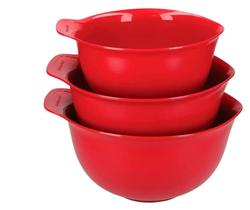 Conjunto 3 Tigelas Bowls Luxo Vermelho Cozinha KitchenAid