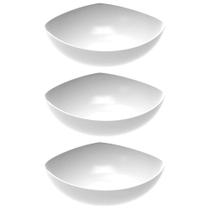 Conjunto 3 Tigelas Plásticas Brancas Saladeira Sobremesa Trio Crippa Buffet Restaurante Conjunto 3 Tigelas Plásticas Brancas Saladeira Sobremesa Trio Crippa Buffet Restaurante