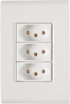 Conjunto 3 Tomada 2P+T 10A/250V Liz 57170076 - Tramontina eletrik Conjunto 3 Tomada 2P+T 10A/250V Liz 57170076 - Tramontina eletrik