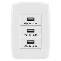 Conjunto 3 Tomada Usb - Ilumi Lev - 87023
