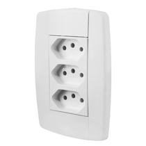 Conjunto 3 Tomadas 10A 250V~ Linha LEV Monobloco Ilumi - 87123