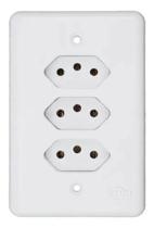 Conjunto 3 Tomadas 10a Stylus Monobloco -Ilumi