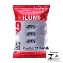 Conjunto 3 tomadas 20a 250v - monobloco -modelo i9 Conjunto 3 tomadas 20a 250v - monobloco -modelo i9