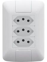 Conjunto 3 Tomadas 2P+T 4x2 10A 250 V Aria Branco