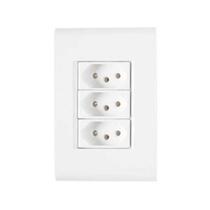 Conjunto 3 Tomadas 3p 10a Branca - Linha Liz Tramontina Conjunto 3 Tomadas 3p 10a Branca - Linha Liz Tramontina