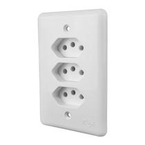 Conjunto 3 Tomadas Monobloco 20A 250V~ Linha Stylus Ilumi - 201211