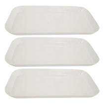 Conjunto 3 Travessas De Melamina Branca 31x16cm Jogo De Pratos Retangulares Para Petiscos Bandejas De Melamina 3 Peças Bestfer Conjunto 3 Travessas De Melamina Branca 31x16cm Jogo De Pratos Retangulares Para Petiscos Bandejas De Melamina 3 Peças Bestfer