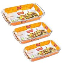 Conjunto 3 Un. Assadeiras Marinex Resistentes