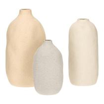 Conjunto 3 Vasos Decorativos Coloridos Para Mesa De Sala Design Orgânico Luxo