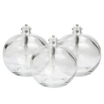 Conjunto 3 Velas Decorativas Lamparinas Vidro Transparente Para Jantar