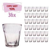 Conjunto 36 Copos Shot Vidro Tequila Cachaça Dose 45ml Bar
