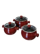 CONJUNTO 3x PANELA CAÇAROLA PREMIERE CERAMICA CERAFLAME